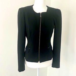 Tahari Black Fitted Pocket Blazer/Jacket